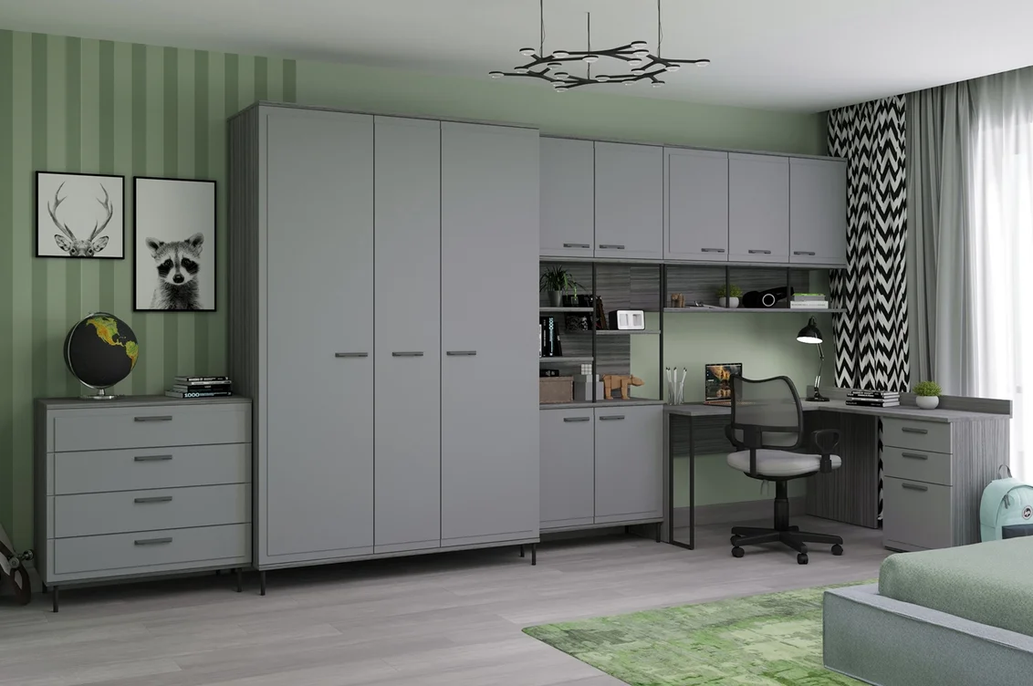 Мебель для подростковой комнаты "COLLEGE GREY"