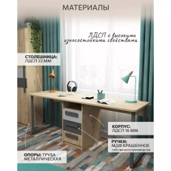 Стол на 2 рабочих места "Твист Лофт"